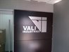 logo wall reception sign brooklyn queens long island aluminum water jet logo nyc innersite design